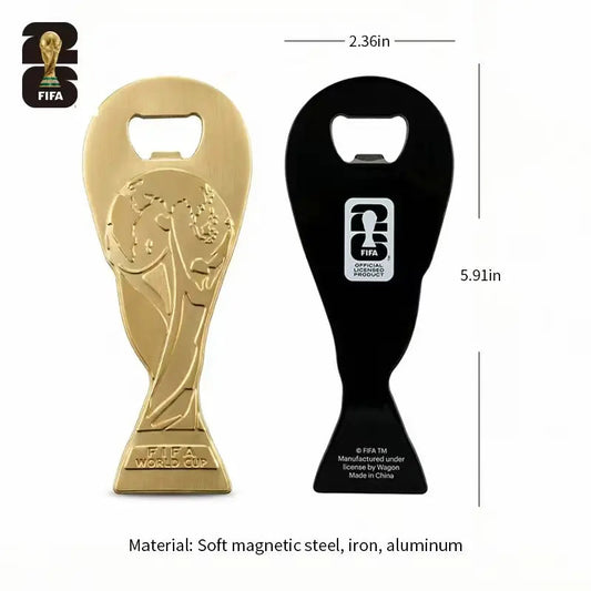 Offizieller magnetischer FIFA WM 2026 Flaschenöffner & Kühlschrankmagnet (2-in-1) aus Aluminiumlegierung