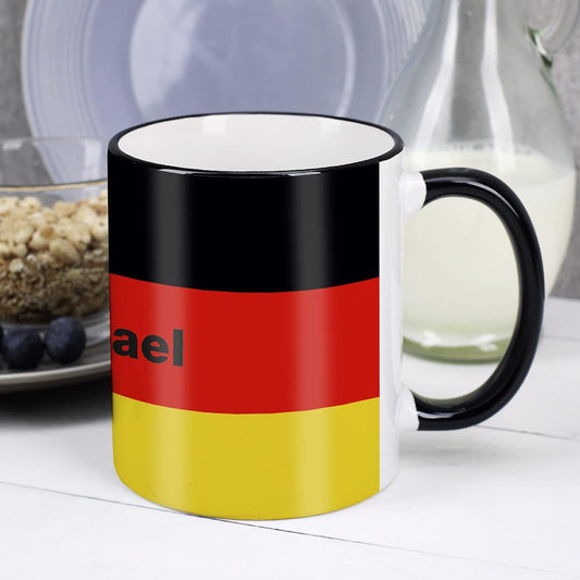 🎉🔥Herz & Heim® Tasse mit Wunschnamen und Flagge - Deutschland -