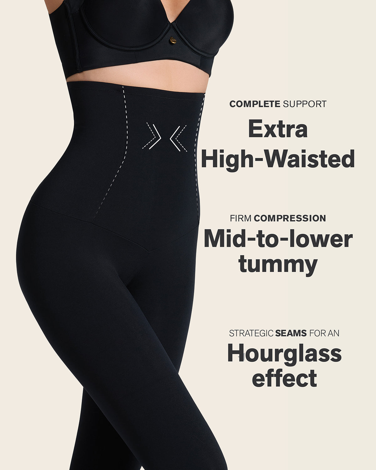 Leggings mit extra hohem Bund und fester Kompression