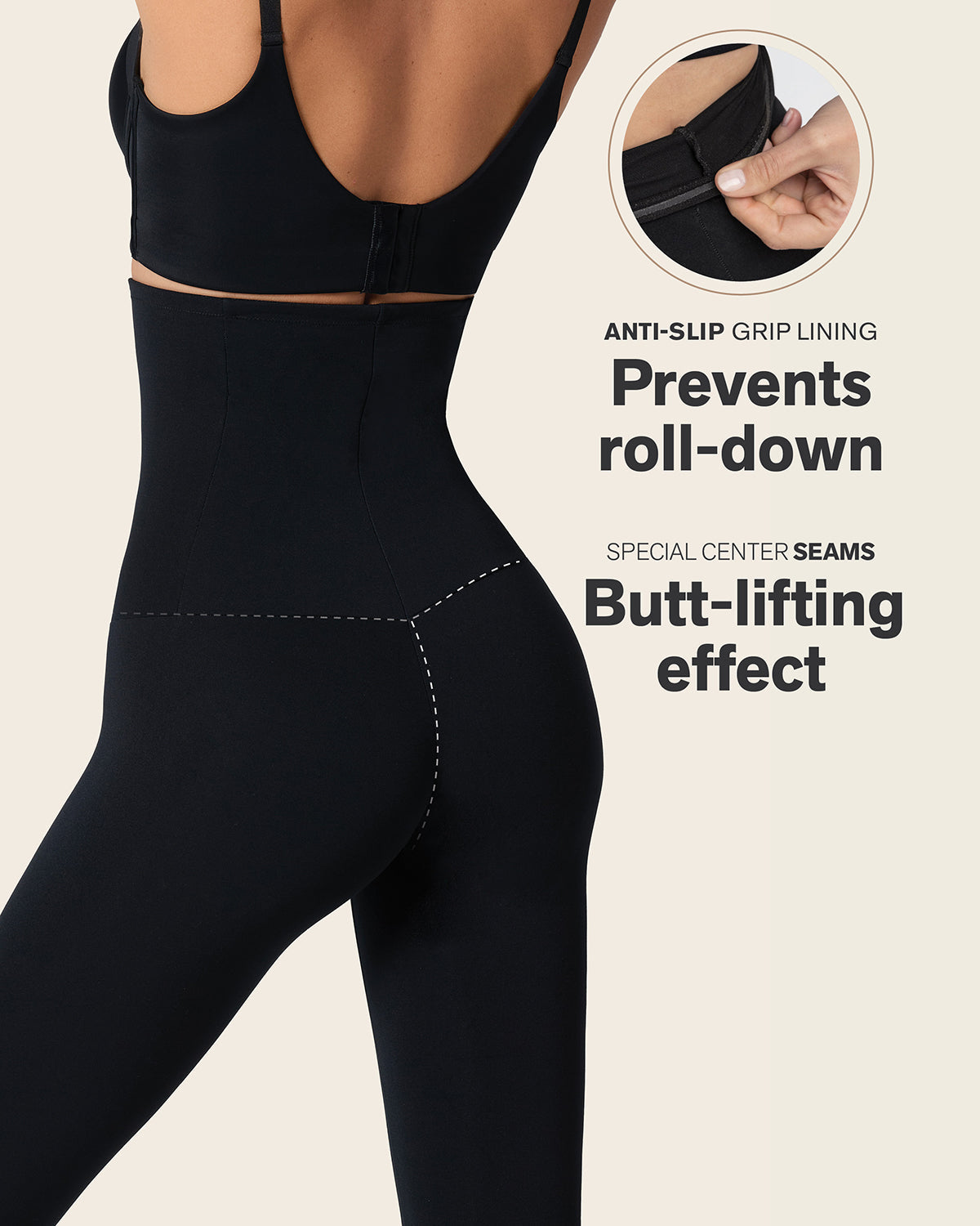 Leggings mit extra hohem Bund und fester Kompression