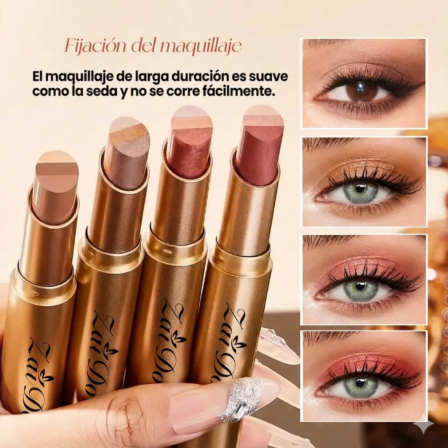 3-in-1 Lidschattenstift – Langanhaltender, wischfester Schimmer
