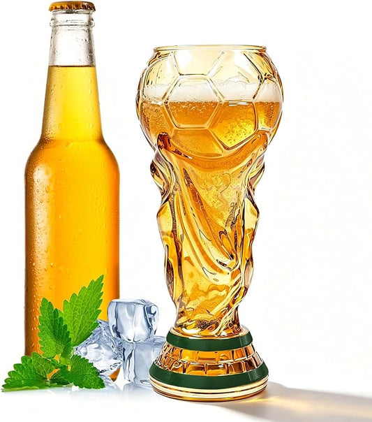 500 Ml Fußball Bierkrug, WM Bierkrug zum Beobachten von Fußball, Wm Bierkrug Im Trophäen-Design für Bier, Cocktails, Getränke, Fußballp