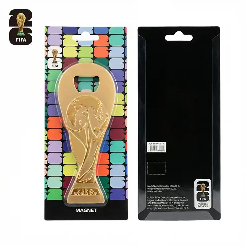 Offizieller magnetischer FIFA WM 2026 Flaschenöffner & Kühlschrankmagnet (2-in-1) aus Aluminiumlegierung
