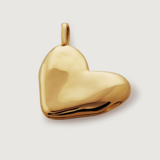 Herz-Medaillon aus Gold-Vermeil