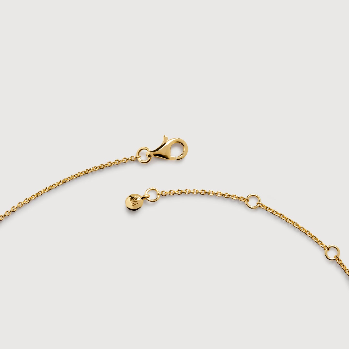 Gold Vermeil Odyssey Edelstein-Kettenarmband mit Kieselstruktur - Aquamarin