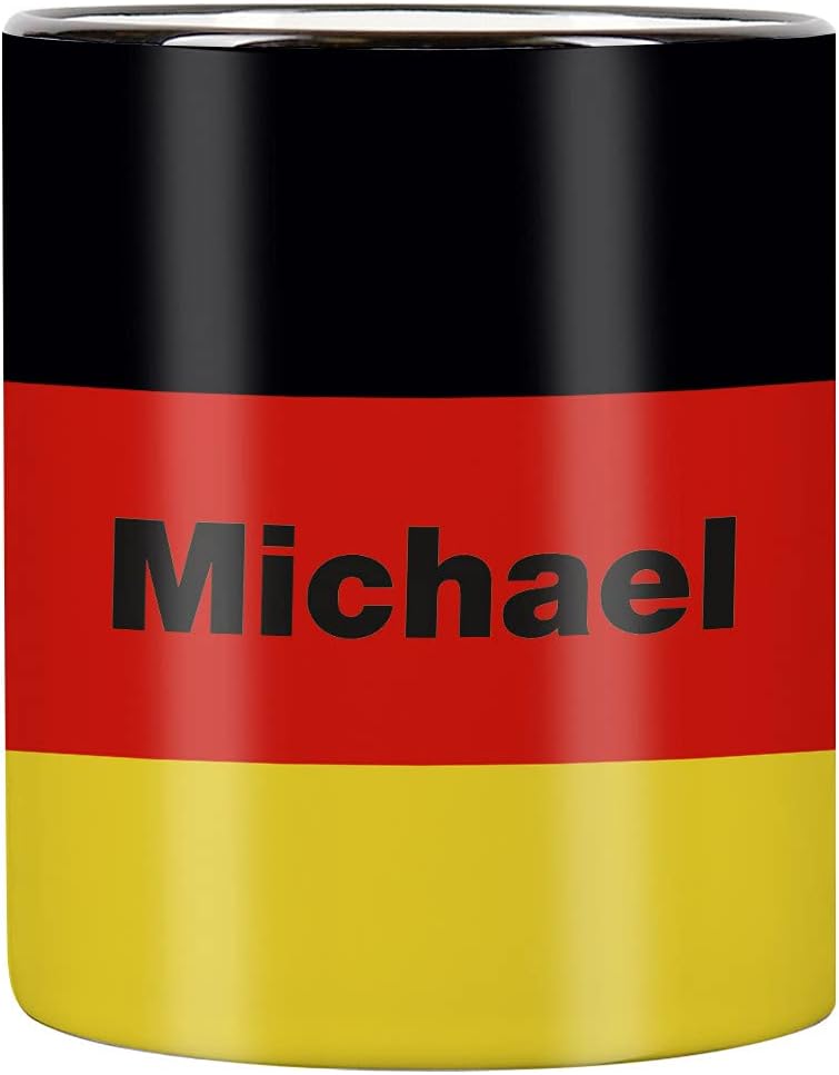 🎉🔥Herz & Heim® Tasse mit Wunschnamen und Flagge - Deutschland -