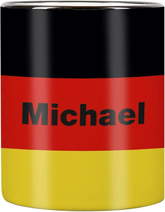 🎉🔥Herz & Heim® Tasse mit Wunschnamen und Flagge - Deutschland -