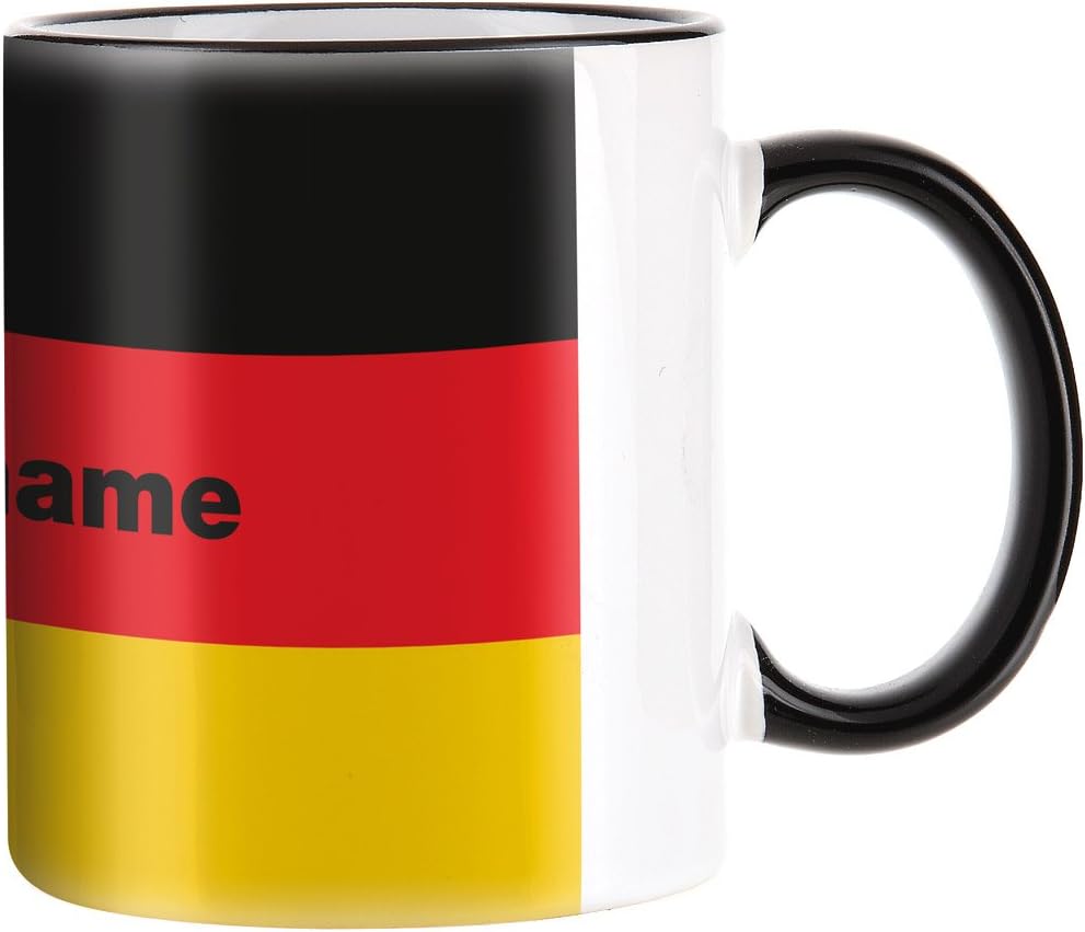 🎉🔥Herz & Heim® Tasse mit Wunschnamen und Flagge - Deutschland -