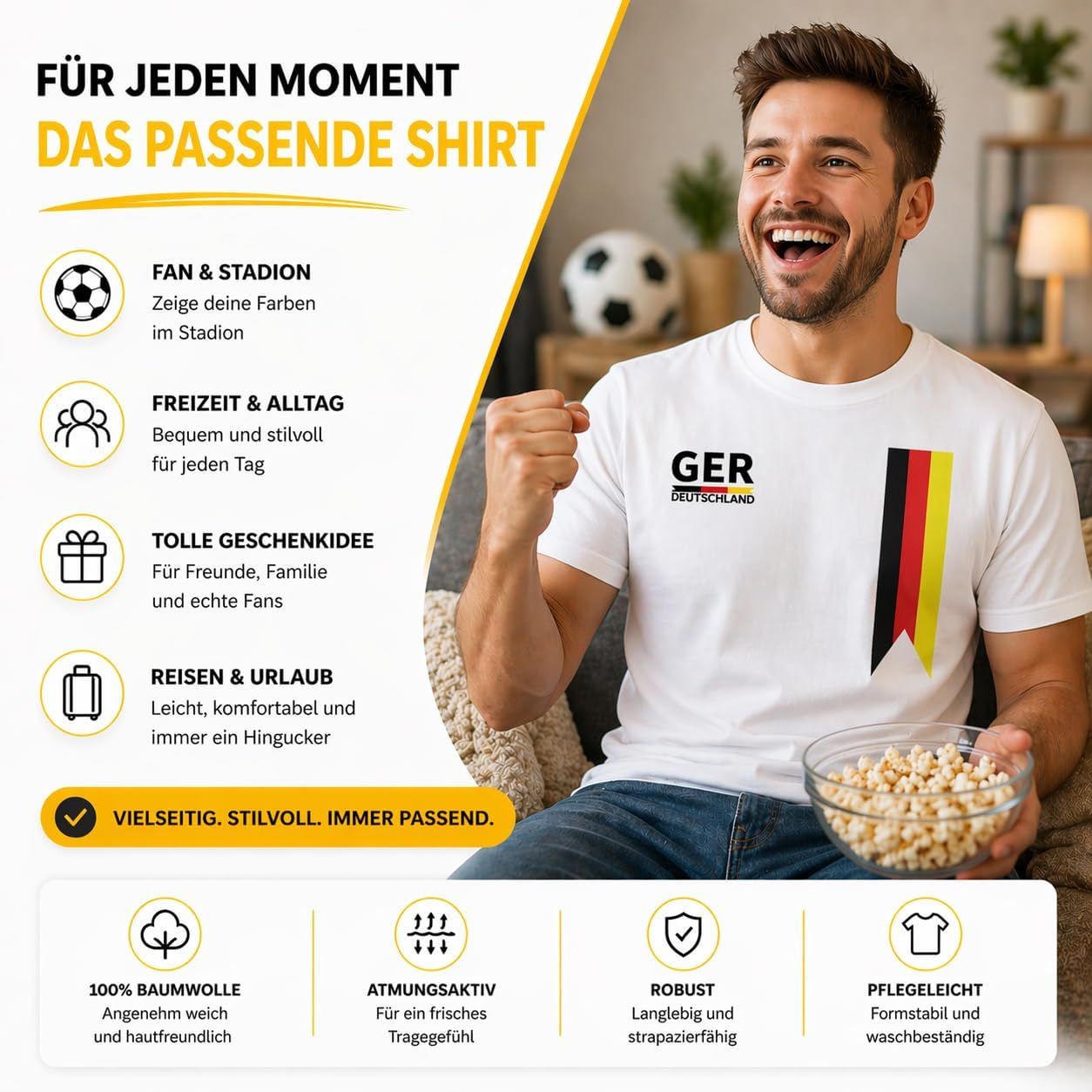 ⚽ Große WM-Aktion! 50 % Rabatt! 🎉🔥Deutschland WM 2026 Trikot - für Herren & Damen - zur Fußball Weltmeisterschaft - Germany Fanartikel