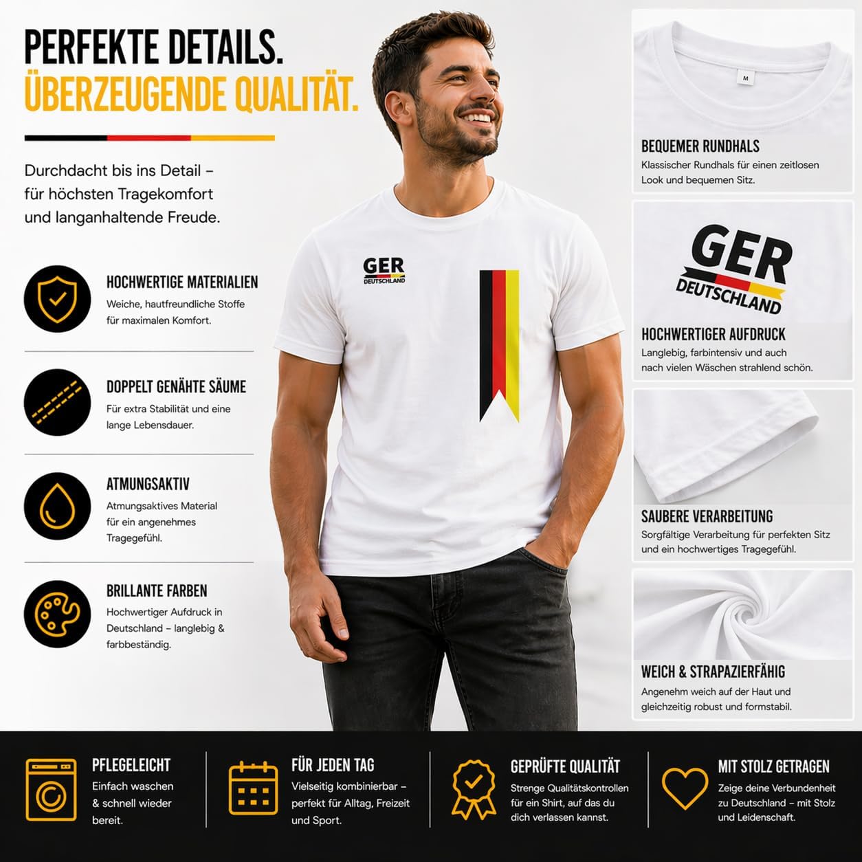 ⚽ Große WM-Aktion! 50 % Rabatt! 🎉🔥Deutschland WM 2026 Trikot - für Herren & Damen - zur Fußball Weltmeisterschaft - Germany Fanartikel