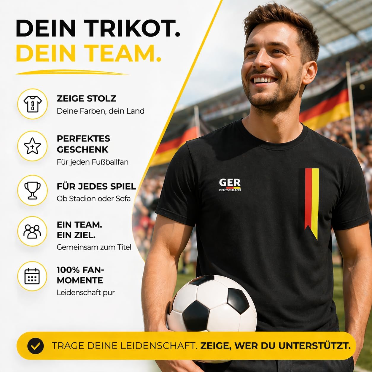 ⚽ Große WM-Aktion! 50 % Rabatt! 🎉🔥Deutschland WM 2026 Trikot - für Herren & Damen - zur Fußball Weltmeisterschaft - Germany Fanartikel