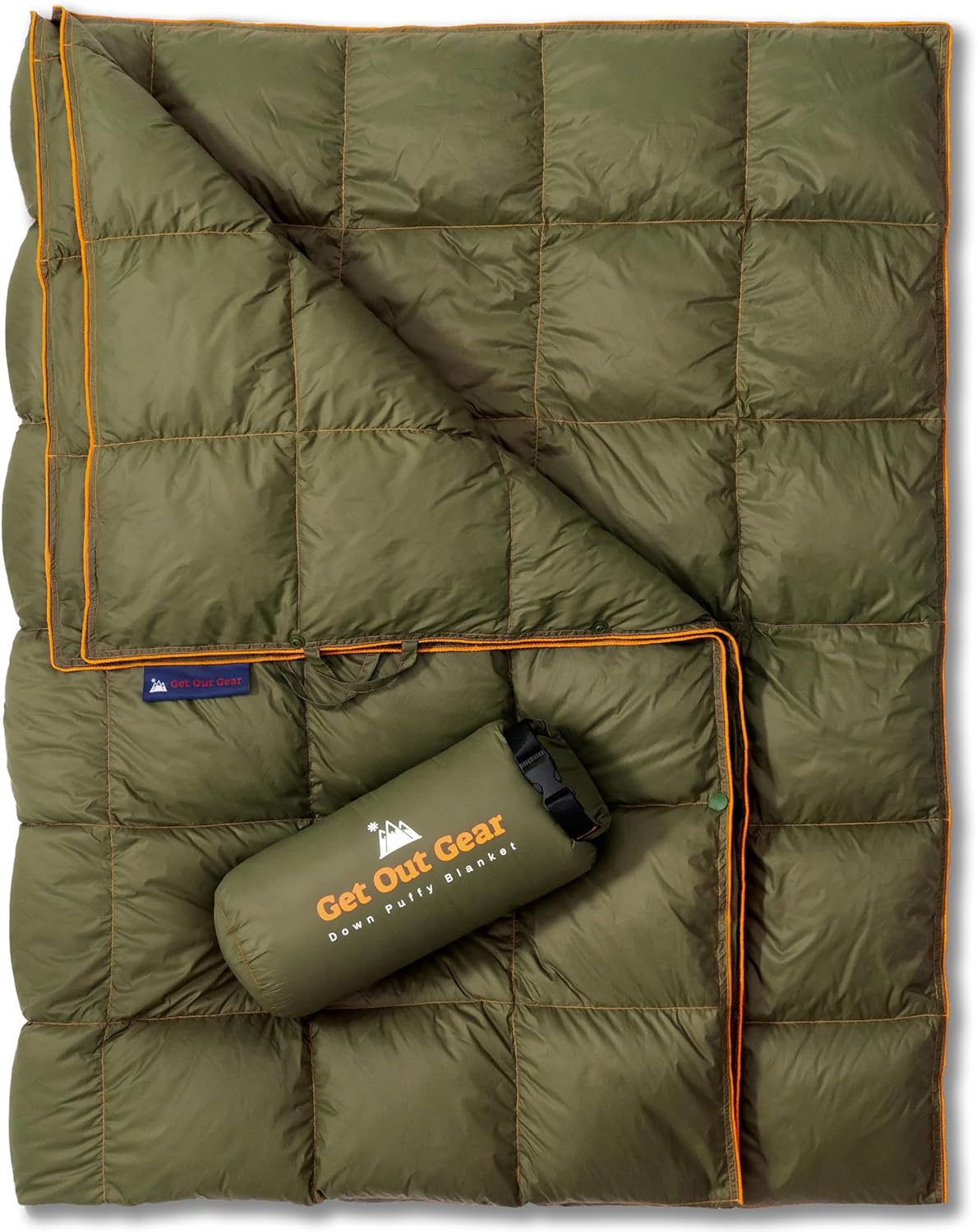 Get Out Gear Daunen-Campingdecke – für den Außenbereich, leicht, verstaubar, 650 Füllung, kompakt, wasserdicht und warm, Rucksackreisen, Steppdecke für Camping, Wandern, Reisen, Hängematte
