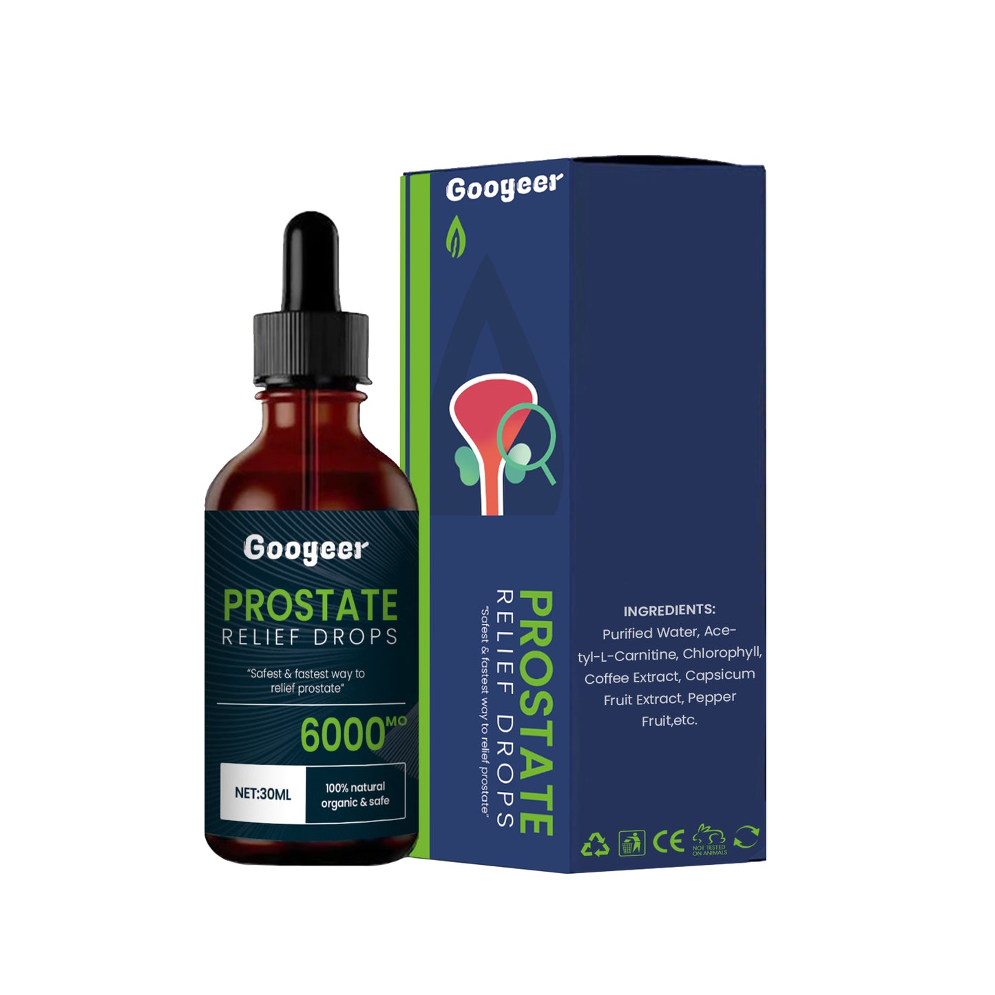 Googeer Men's Vitality Drops: Verleiht dem Körper ein frisches, geschmeidiges Gefühl und sorgt für eine angenehme, gepflegte und zarte Haut.