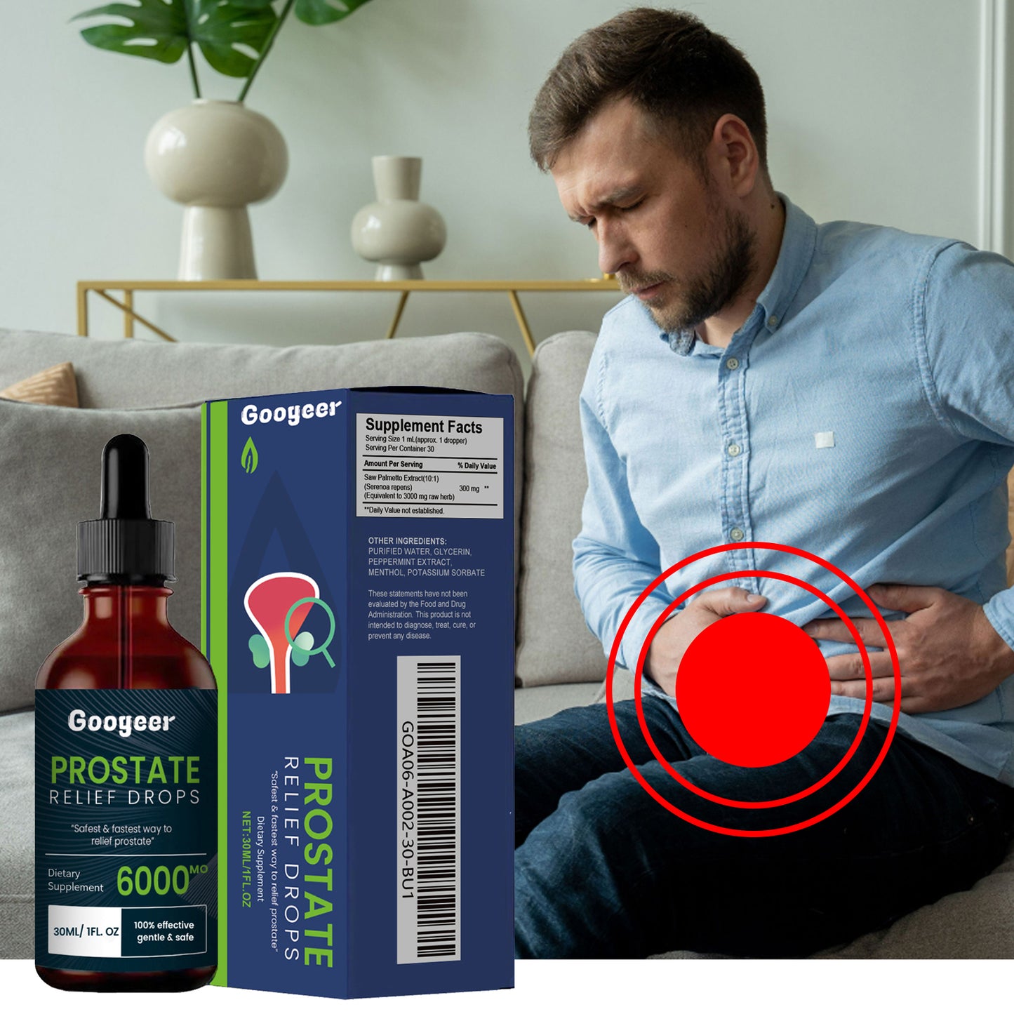 Googeer Men's Vitality Drops: Verleiht dem Körper ein frisches, geschmeidiges Gefühl und sorgt für eine angenehme, gepflegte und zarte Haut.