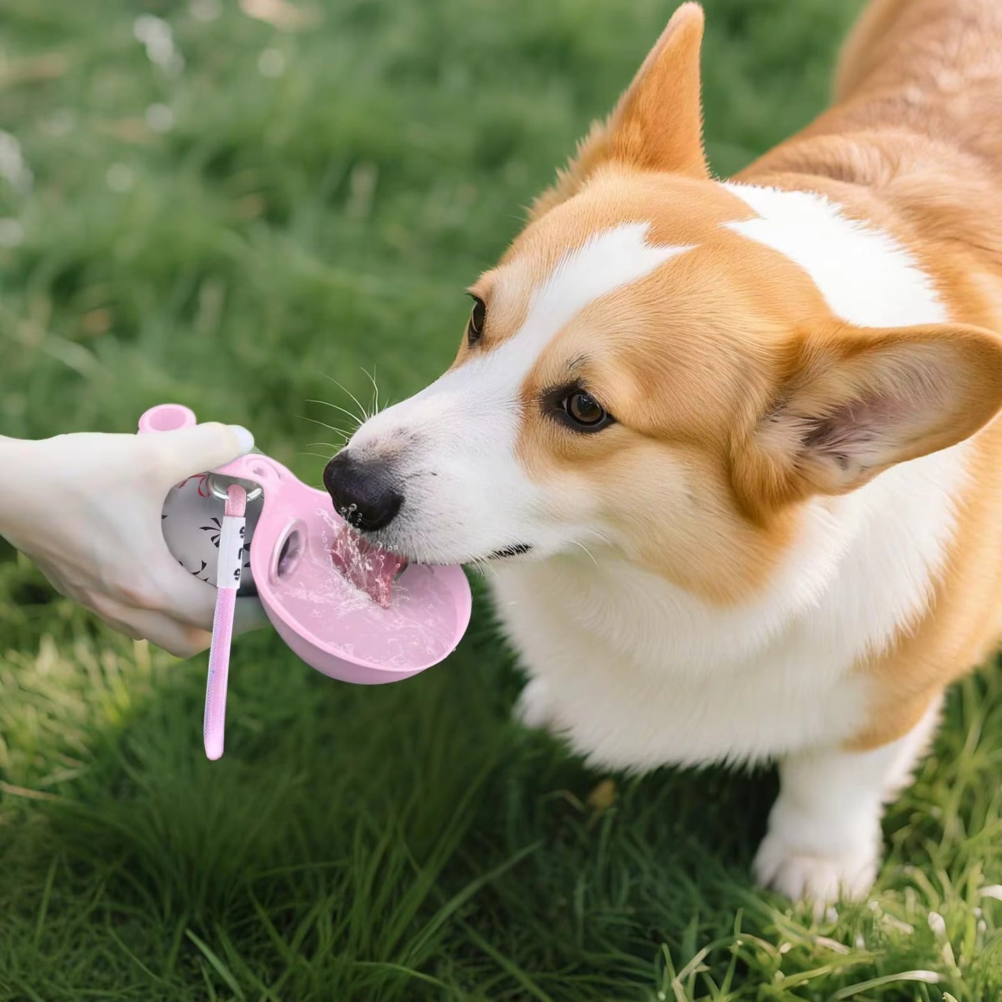 2-in-1 Tragbare Hunde-Trinkflasche für kleine Hunde – Auslaufsicher