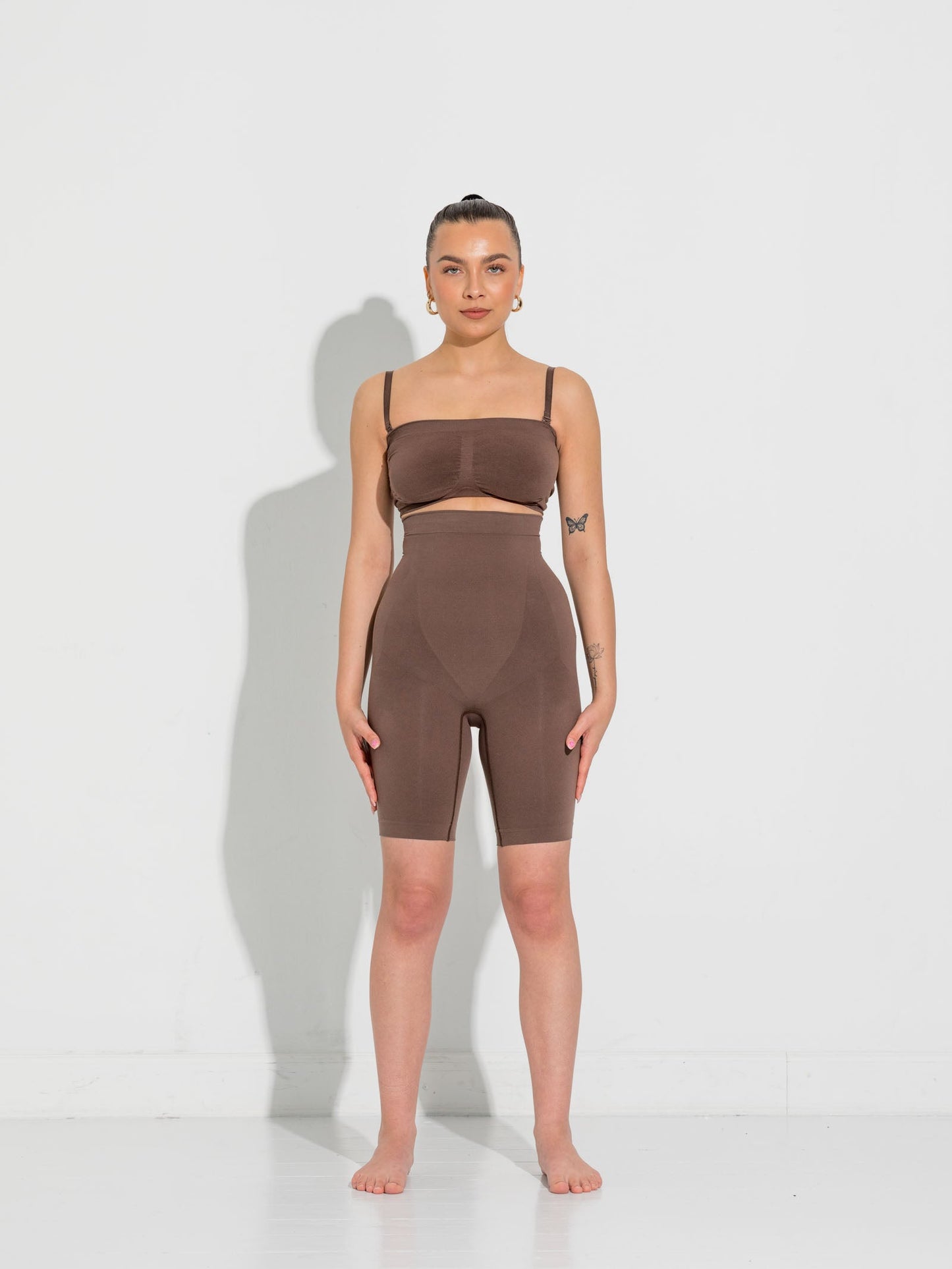 Alturra Highwaist Shaping Shorts - Chocolate