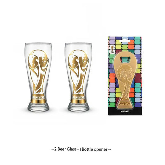 Offizielles FIFA WM 26 Goldgeprägtes klassisches Bierglas – Sammleredition summervibes Trinkbecher