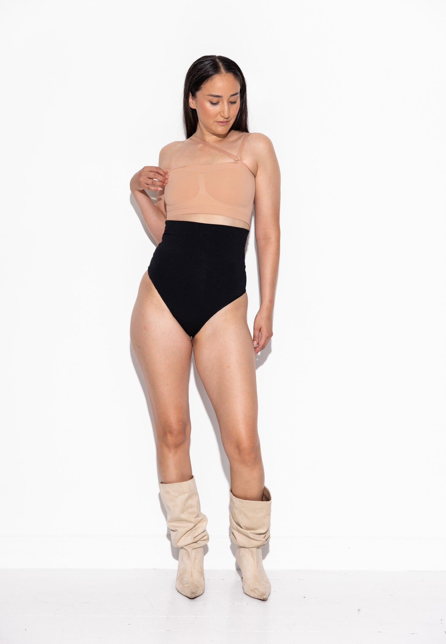Second Skin High waist thong - Black