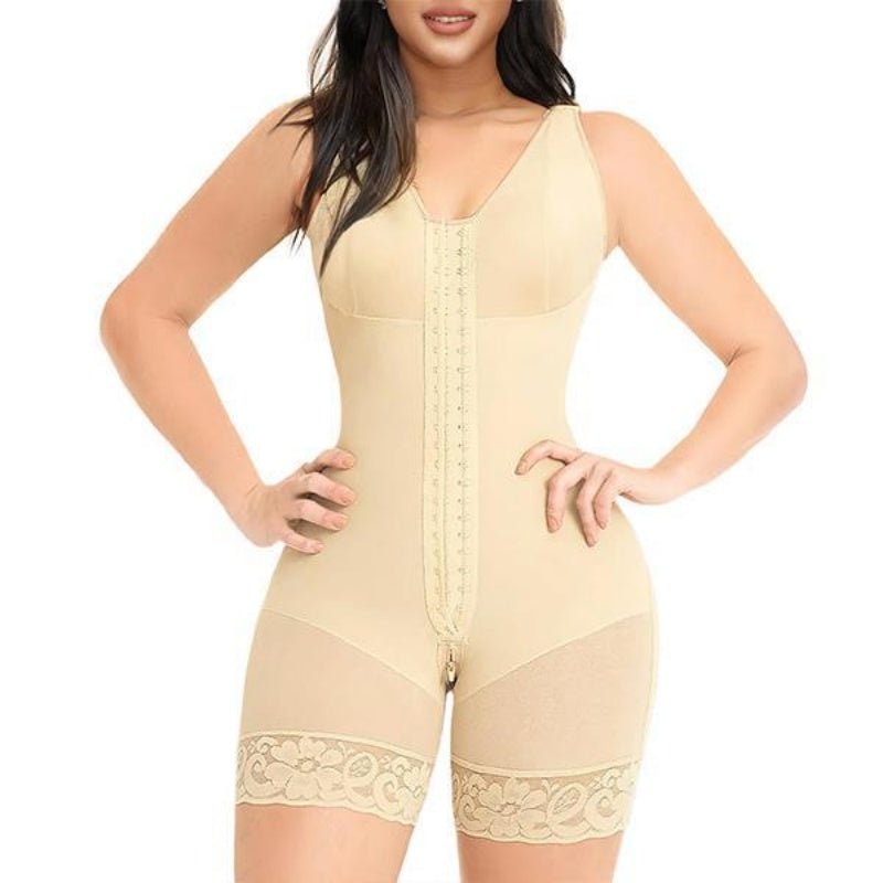 FAJAS COLOMBIANAS SHAPEWEAR FÜR DAMEN BAUCHKONTROLLE NACH OPERATIONEN GANZKÖRPERFORMER PO-LIFTER MIT REISSVERSCHLUSS IM ZWISCHENSCHRITT