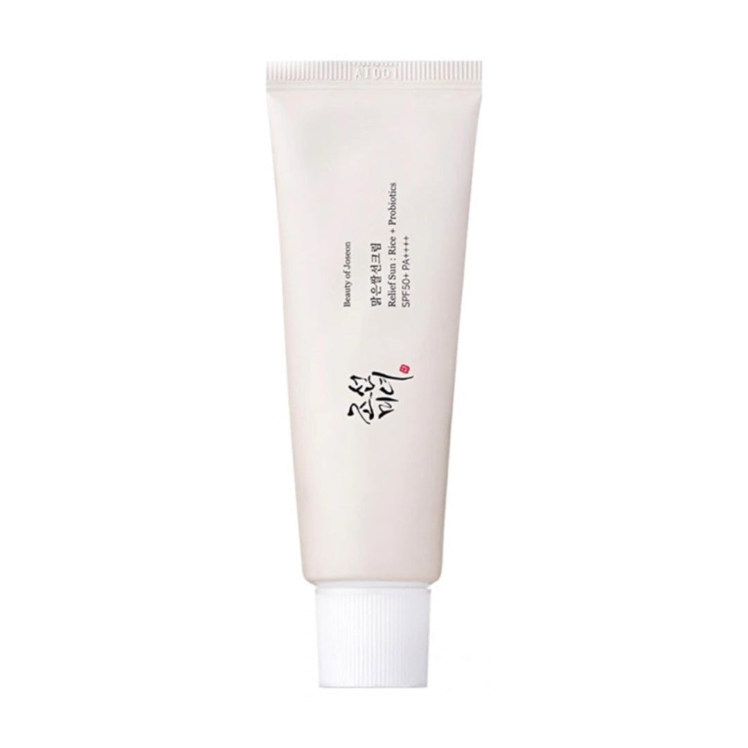 Beauty of Joseon Rice Probiotics Sonnenschutzmittel LSF 50+ mit Reisextrakten.