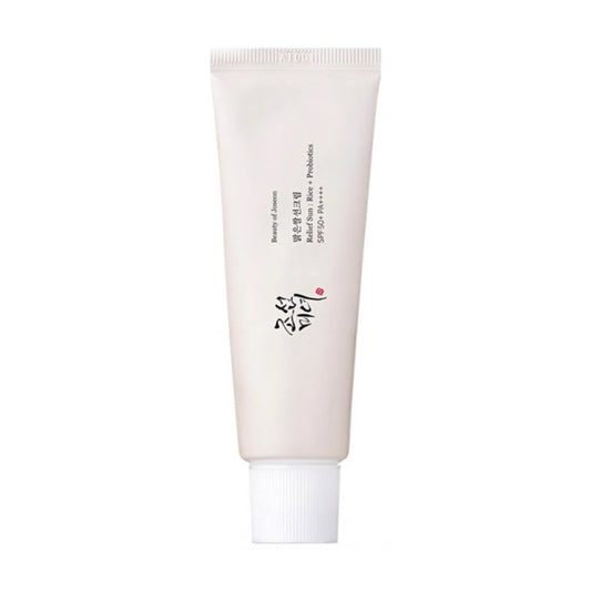 Beauty of Joseon Rice Probiotics Sonnenschutzmittel LSF 50+ mit Reisextrakten.